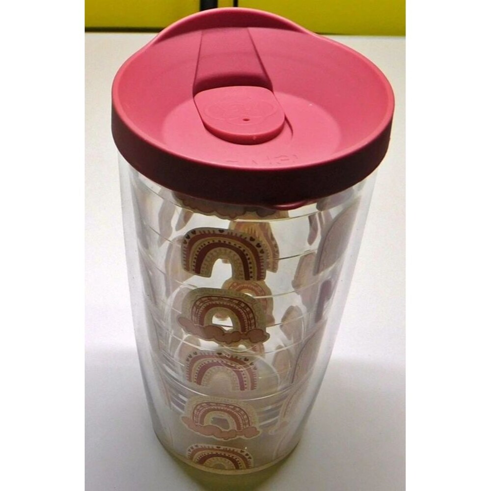 Brand New Tervis 16oz "Boho Rainbow Mom" Double-Walled Tumbler with Lid